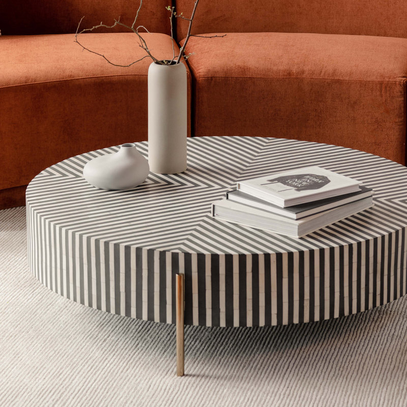 Chameau Coffee Table, 12" H x 36" L x 36" W