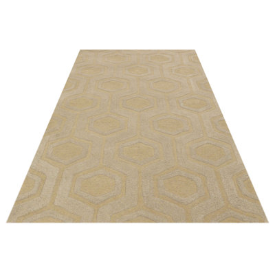 Block Geometric Wool Hand Woven 110cm X 170cm Area Rug
