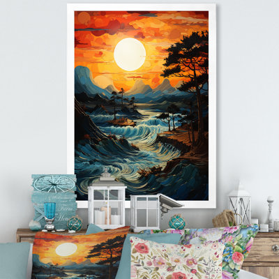 «Barvick Golden Sunrise Silhouetted VI», reproduction sur toile