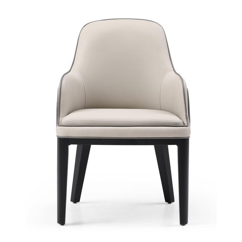 Chaise d'appoint capitonnée en gris