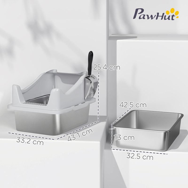 Stainless Steel, PP Litter Box