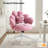 Teddy Fleece Makeup Office Chair Swivel Chair  Vanity Chair With Pillow-121488786