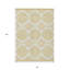 Tapis intérieur / extérieur 8 pi x 10 pi doré et ivoire lavable