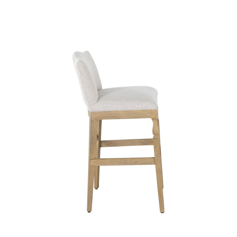 Gaston Upholstered Wooden Bar Stool, Bar Stool (30” Seat Height)