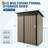 5x3FT Multi‑Use Outdoor Storage Shed, Lockable Galvanized Steel Shed with Sloping Roof for Backyard, Patio-122877645