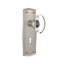 Crystal Oval Interior Mortise Door Knob with Prairie Long Plate