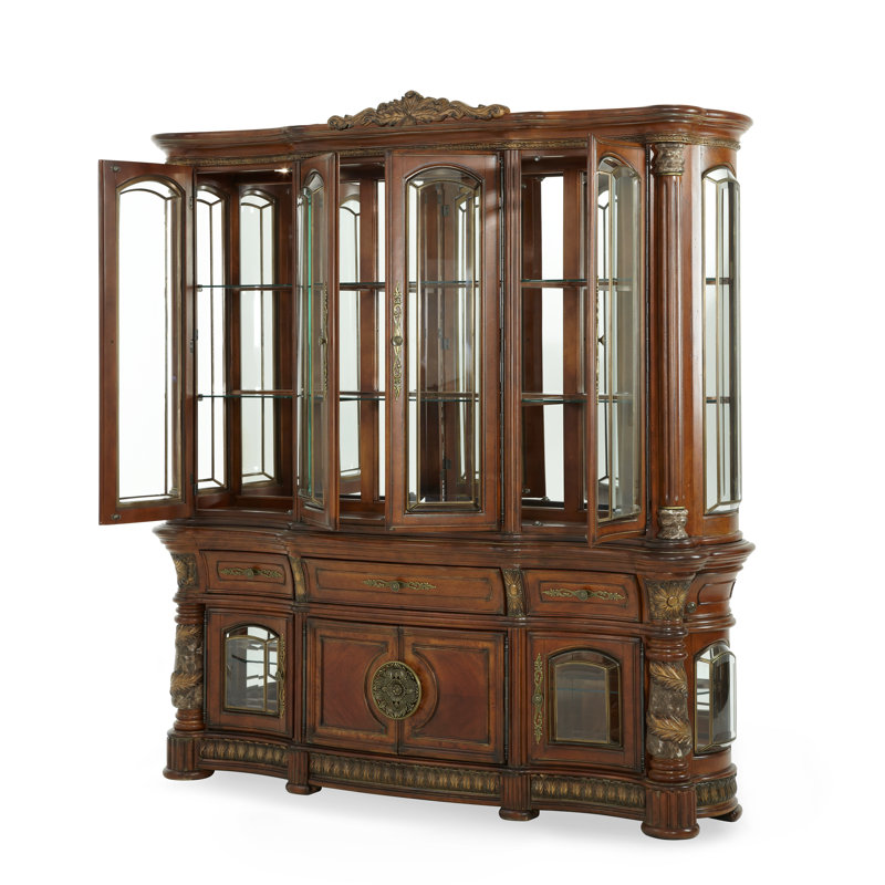 Villa Valencia Lighted China Cabinet, Without