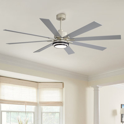 Grand ventilateur de plafond 72 pouces avec lumière, moteur à courant continu réversible, ventilateur de plafond moderne pour le salon