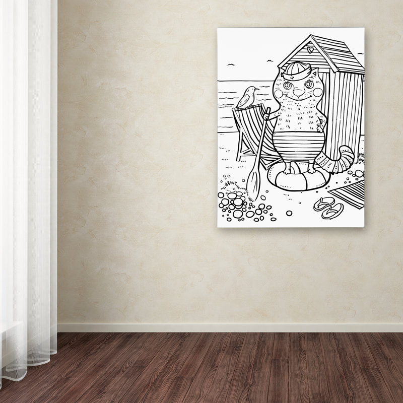 « sea line art », art sur toile, H 24 po x l 18 po