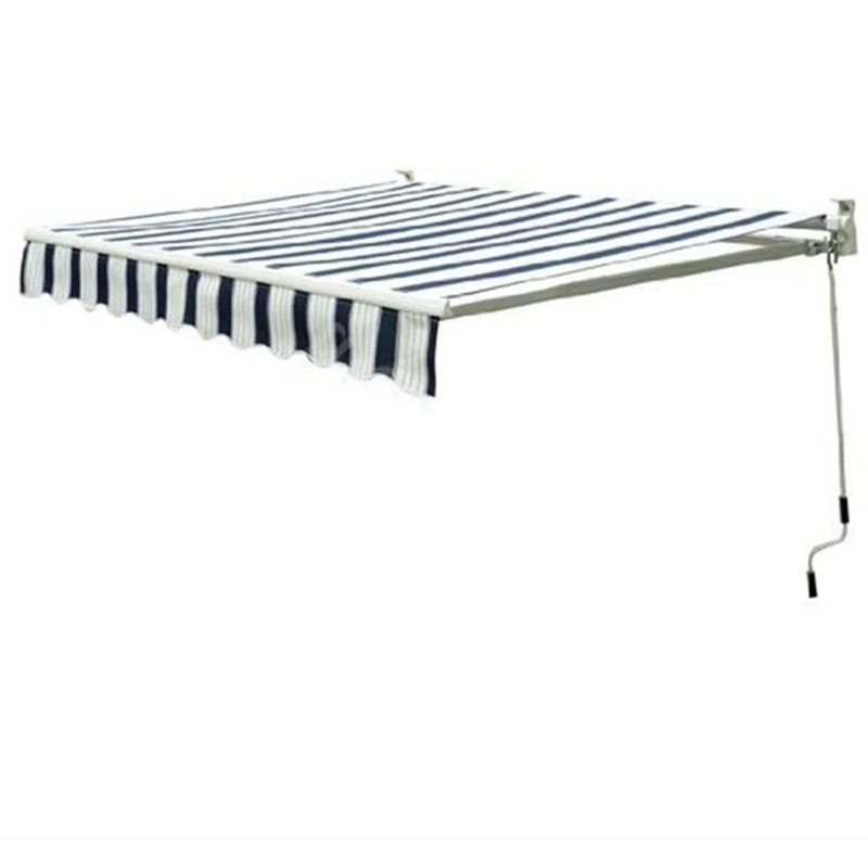 Dakota Fields 395cm W x 300cm D Fabric Cover Retractable Patio Awning