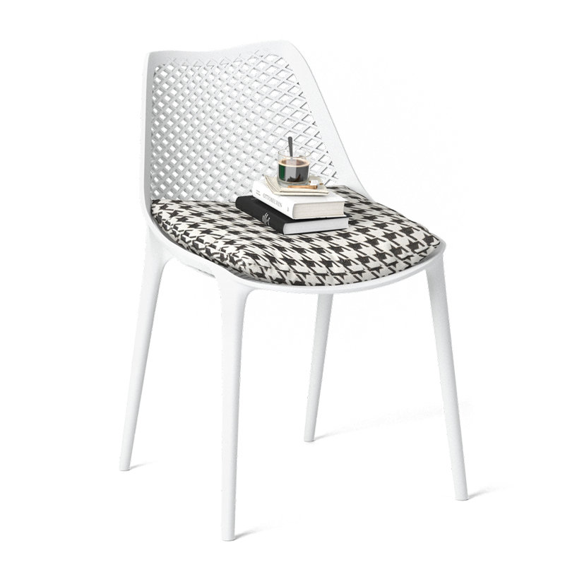 Outdoor Patio Dining Side Chair, White
