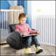 Chaise berçante en cuir de polyuréthane pour enfants avec poche latérale pour une assise confortable et durable, idéale pour les tout-petits