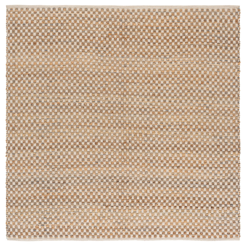 Organica 450 Flatweave Cotton; Jute Geometric Rug, 8'-0" X 10'-0" Rectangle