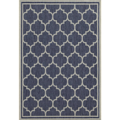 2 Ft. 7 In. X 3 Blue Trellis Rug - Sunshine Collection, Polypropylene, , Stain For All Locations Area Gchar2004, Polypropylene , Settings