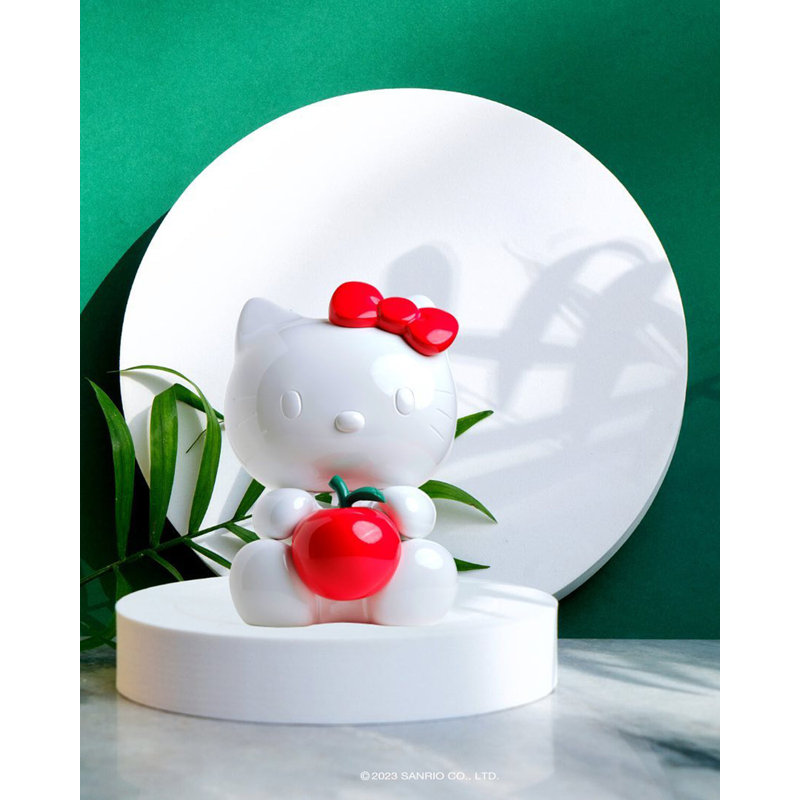 Hello Kitty APPLE Matt White with Pastel Pink Apple 10in, White/Red