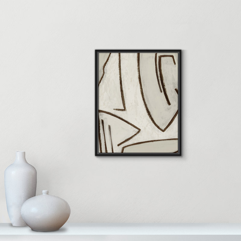 Line Work II, Black,  17.5" W x 21.5" H