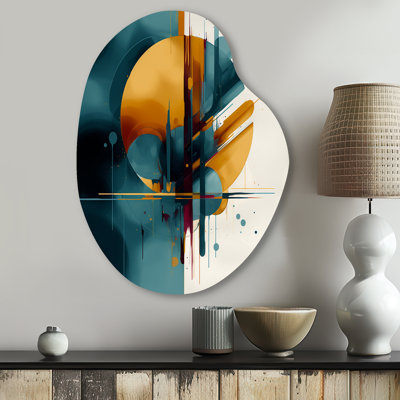 Bernstein - Asymmetrical Abstract Geometric Metal Wall Art, Irregular Shape Metal Wall Sculpture Print