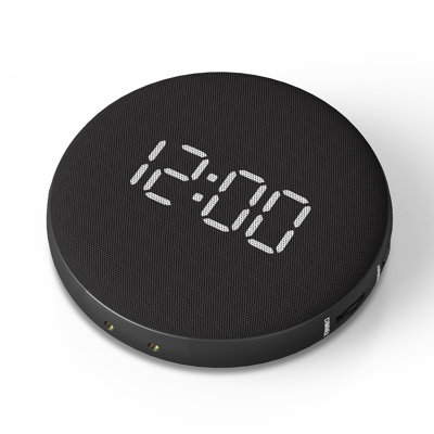 Digital Silicone Electric Alarm Tabletop Clock Black