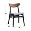 Ensemble de salle à manger contemporain 5 pièces noir et noyer avec 4 chaises d'appoint