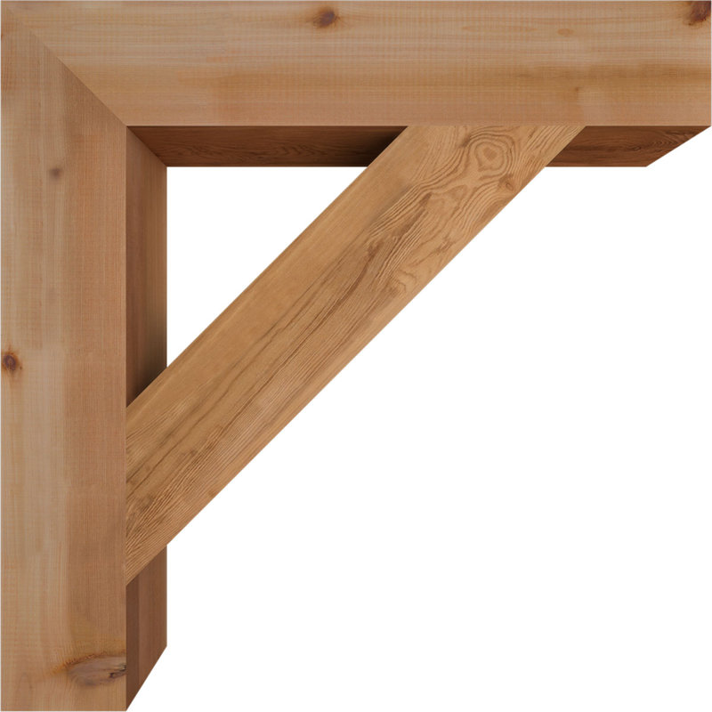 Support de bloc traditionnel, Cèdre rouge de l'Ouest (lisse), H 34 po x l 5,5 po x P 34 po