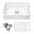 30'' L x 20" W Farmhouse Ceramic Kitchen Sink Apron Front White Porcelain Single Bowl Kitchen Sink