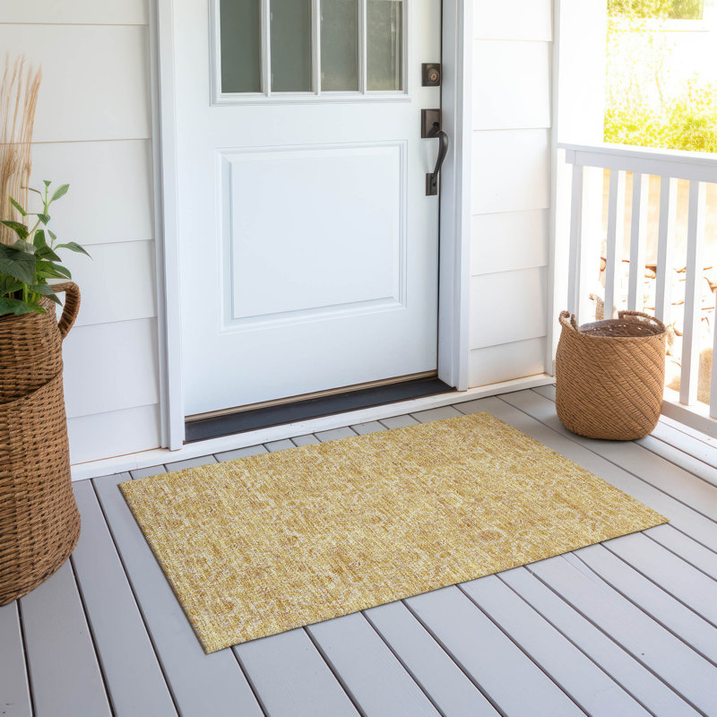 Floral Indoor / Outdoor Rug, Rectangle 1'8" x 2'6"