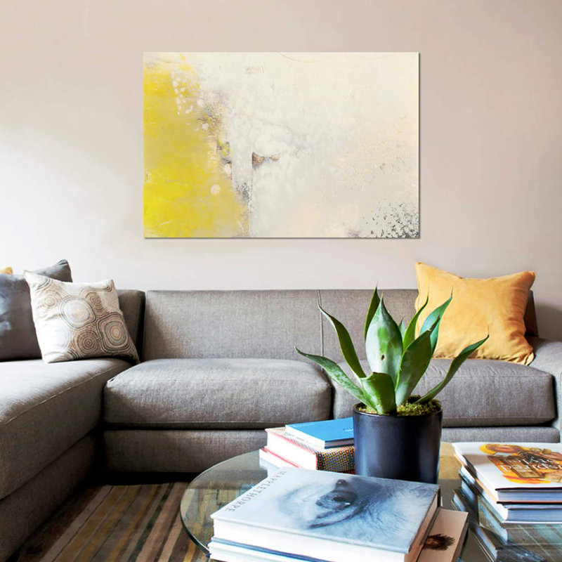 « yellow lux i », impression sur toile, H 8 po x l 12 po x P 0,75 po, Toile tendue, Pas de tapis