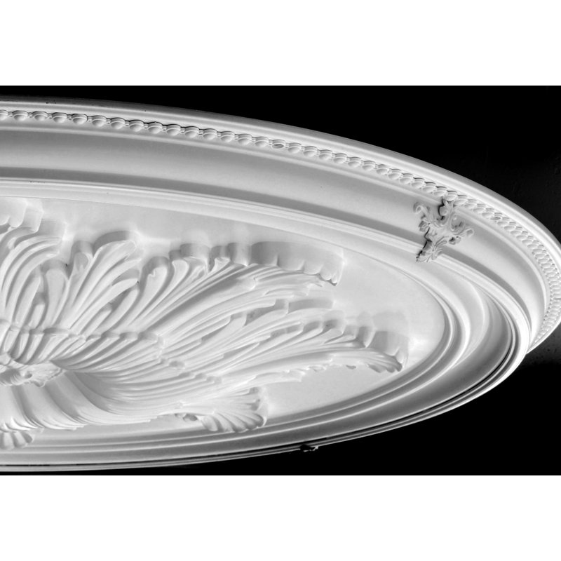 Grand médaillon de plafond rond Acanthus