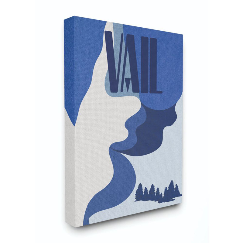 « vail abstract mountain design », impression sur toile, Toile tendue, H 20 po x l 16 po