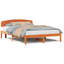 Vidaxl Bed Frame With Headboard Solid Pine Wood-113971106-113971111