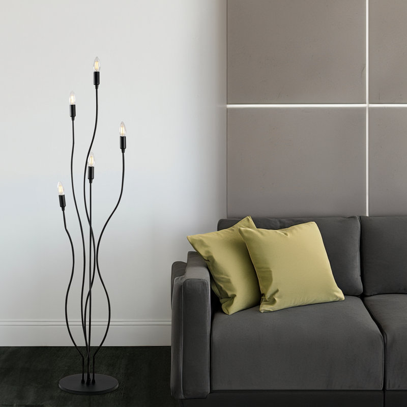 Mazel 61.02'' Black Novelty Floor Lamp