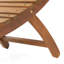 Chaise longue pliable en bois de couleur brune avec patio résistant aux intempéries pour se prélasser à l'extérieur