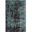 Tapis bleu / brun à motif abstrait Khemis-19665240