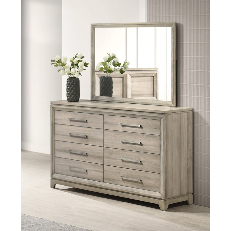 Commode 8 tiroirs avec miroir