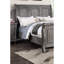 Lit à panneaux très grand style transitionnel de style oriental gris avec design et panneau de particules gris moderne-1666933558