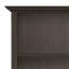 Bibliothèque 36 pouces en bois massif brun Hickory