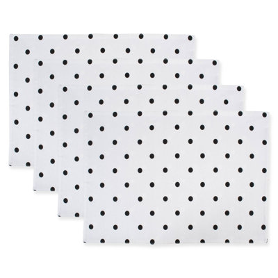 Marriott Cotton Blend Polka Dots Rectangle Placemat
