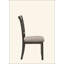 Claudia II Beige Fabric & Weathered Grey Finish Side Chair (Set Of 2)