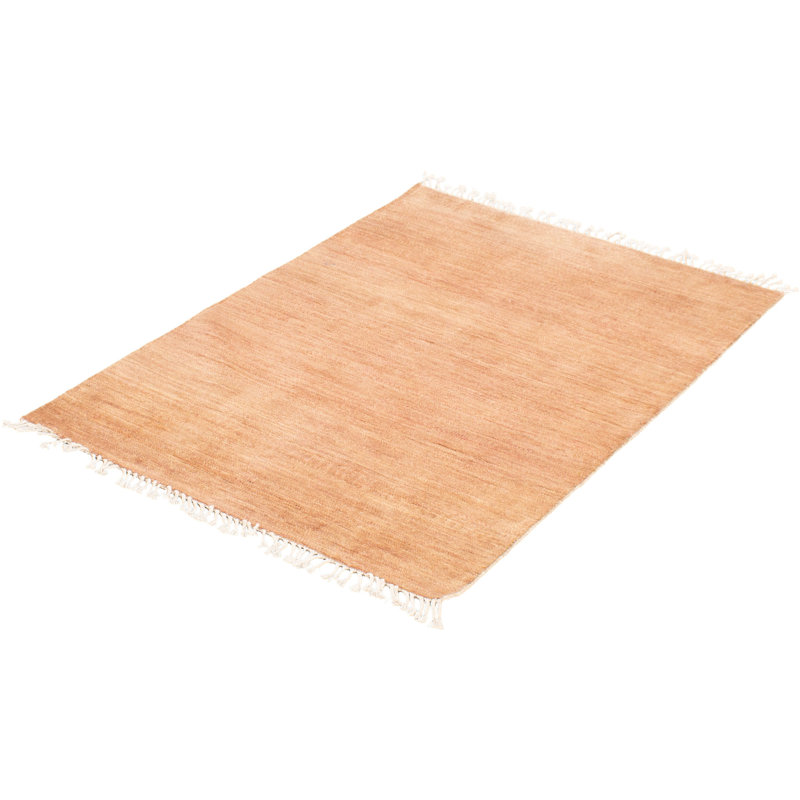 Tapis décoratif en laine de conception unique Azael noué à la main New Age Gabbeh beige 4 pi 1 po x 5 pi 9 po Azael