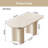 Abishan 55" Modern Rectangle Cream White Dining Table for 6 People-201815937-210642600