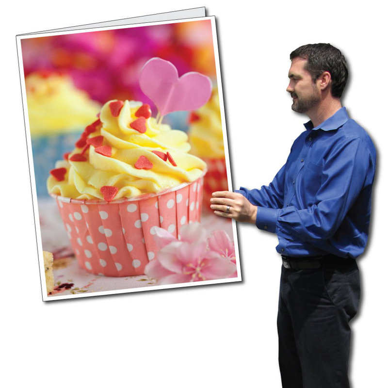 Carte de saint-valentin géant petits gâteaux