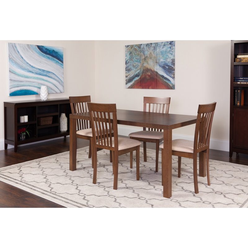 Ensemble repas 5 pièces Hudson Yards, Noyer
