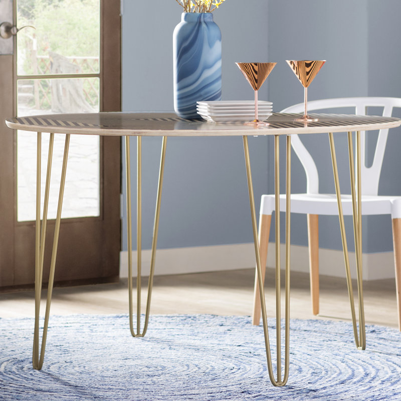 Chaderick Round Metal Base Dining Table