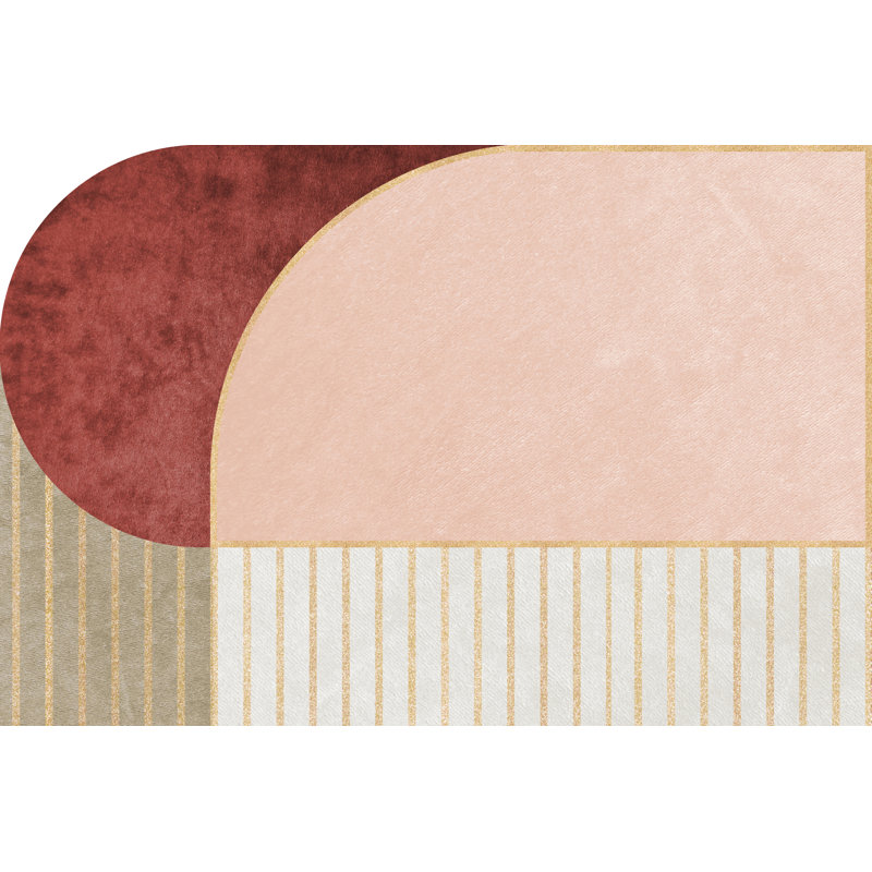Snowcreek Vinyl Machine Printed Area Rug, Rectangle 5'3" x 7'10.5"