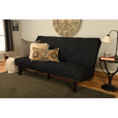 Higden Full 75" Wide Carson Java Futon with Mattress