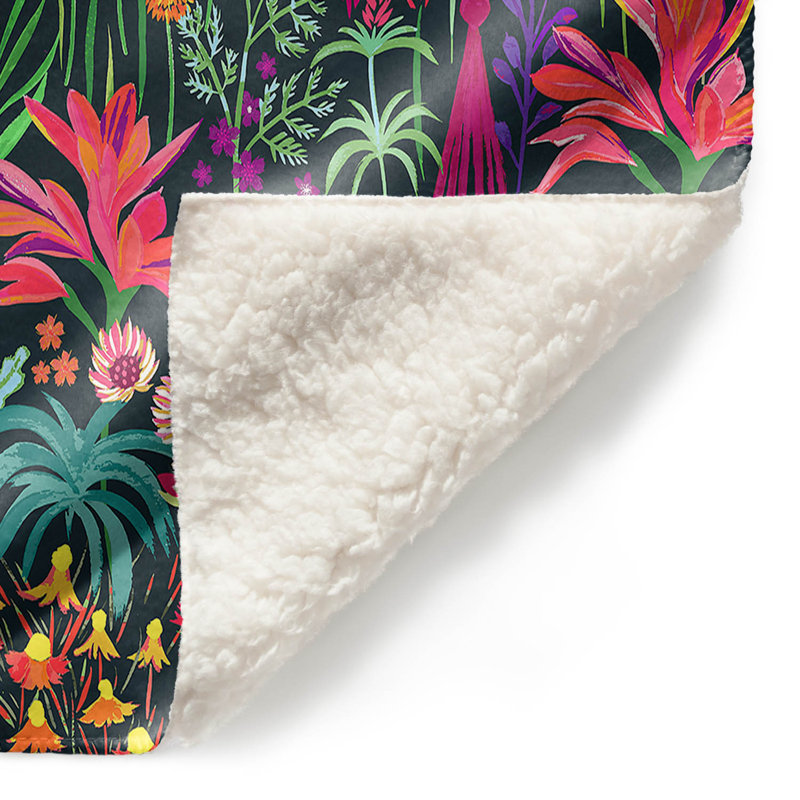 Couverture sherpa à jardin à l’artisanat anglais, l 51 po x L 60 po
