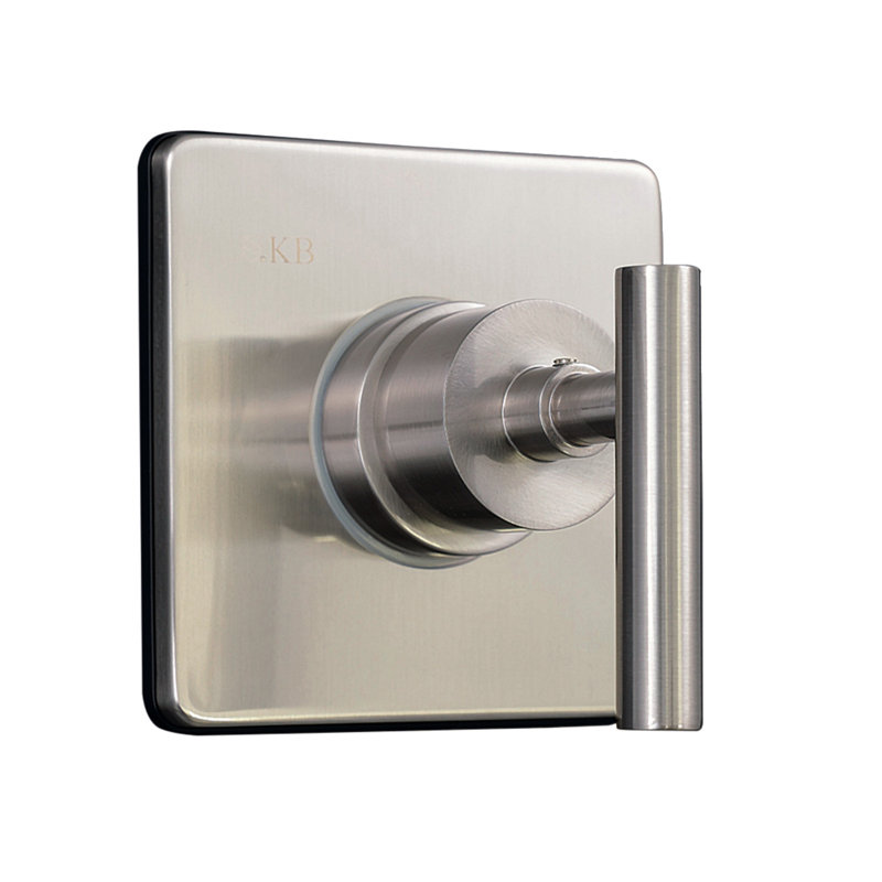 Kingston Brass Manhattan Single-Handle Wall Mount Three-Way Diverter Valve with Trim Kit, Brushed Nickel