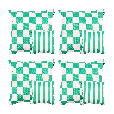 Bean Bag Bazaar Checkerboard & Stripe Indoor-Outdoor Cushions