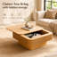 Square Coffee Table with Hidden Flip-Top Storage Compartment, Modern Functional Accent Tea Table, Sturdy Build with Premium Wood Veneer, Versatile Centerpiece