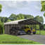 Ensemble mural arrière 20 x 9 pour abri d'auto en acier-113501949-113501952